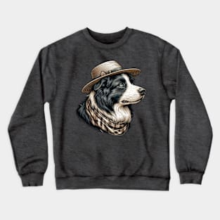 Cute Border Collie Art Crewneck Sweatshirt